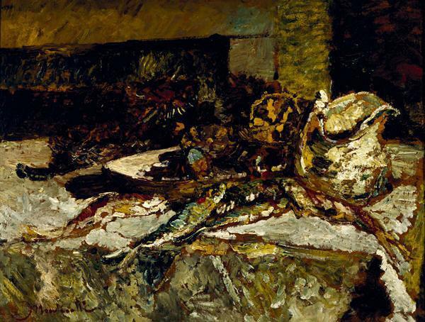 Artist Adolphe Joseph Thomas Monticelli Still Life with Sardines and Sea-Urchins China oil painting art
